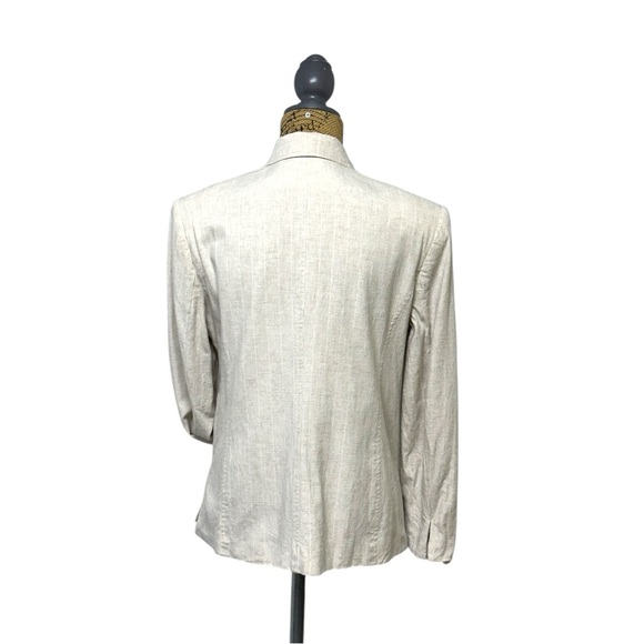 431 - VINTAGE CLEO CREAM BLAZER - 54% LINEN - Picture 2 of 14